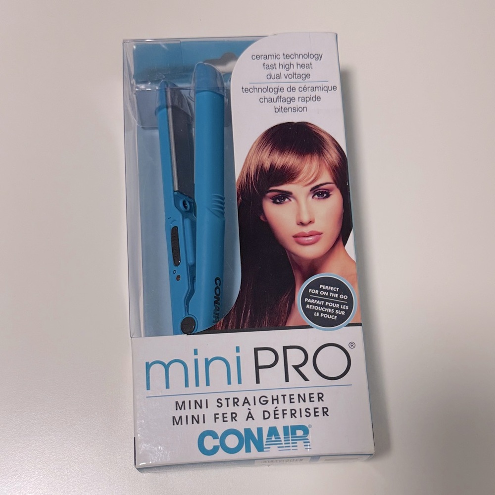 NWT Conair Mini PRO Blue Hair Straightener